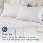 King Pillow Cases - 2 Pack - Super Soft Pillowcase Covers - Envelope Enclosure - Hotel Quality Pillow Protectors - Wrinkle Free, Shrink & Stain Resistant - Machine Washable - 20" x 40" (French Grey)
