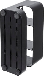 MyGift Hair Tools Organizer with 3 Slots, Black Metal Curling Iron Holder, Wall Mounted Salon Hot Tools Organizer, Blow Dryer, Straightener and Hair Brush Holder