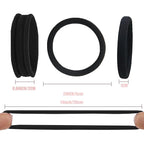 20pcs Thick Seamless Hair Ties for Curly Heavy and Long Hair - Hair Elastics for Women Men Girls Big Pony tails Holders Updos & Braids For All Hair Types No Damage No Tangle & No Breakage