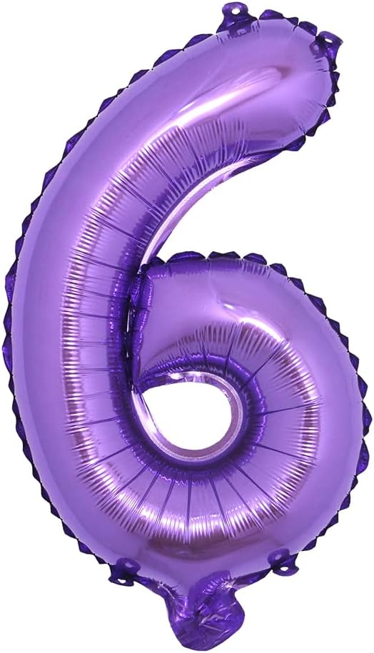 16 inch Purple Alphabet Letter and Number Balloons Set Package, Aluminum by RUIANSI
