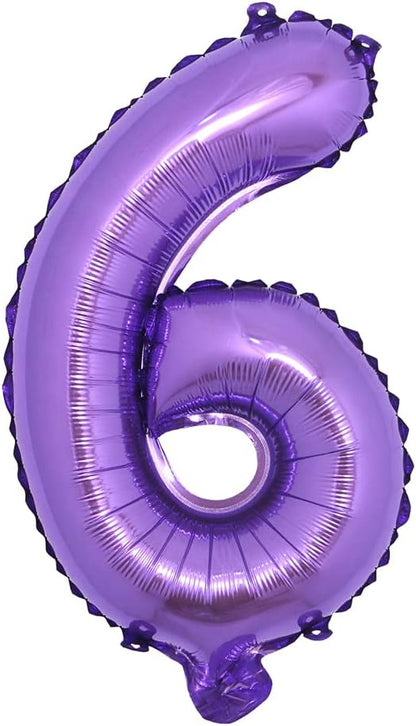 16 inch Purple Alphabet Letter and Number Balloons Set Package, Aluminum by RUIANSI