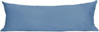 Sunflower Body Pillowcase 100% Cotton Long Pillow Cover/Case Envelope Closure 1 Pack, 21×54 inches Copen Blue, Soft and Breathable