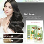 HUANG YI Natural Plant Hair Dye, New Botanical Bubble Hair Dye 30ml 10Packs/Box, Pure Plant Extract for Grey Hair Color Bubble Dye, New Botanical Bubble Hair Shampoo(Dark Brown)