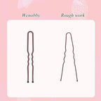 U Shaped Heavy Duty Hair Pins for Buns, 100 PCS 2.8" Brown Hair Pins for Women Hair Styling with Thick Hair