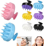 Silicone Scalp Massager for Hair Growth – Shampoo Brush for Shower, Dandruff & Dry Scalp Relief – Soft Silicone Hair Scrubber Green