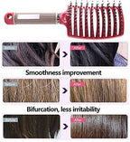 Magical Ultra Detangling Brush for Wet or Dry Hair, Detangler Brush, Fast Drying Styling Massage Hairbrush for Men, Women and Kids (New Gold+Purple)