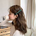 Fsmiling Small Hair Barrettes for Women, 4pcs Tortoise Acetate Automatic Clips for Thin Hair