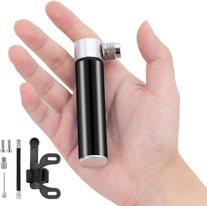 Portable Mini Bicycle Pump, Aluminium Bicycle Air Pump, Easy Inflatable by KardneAuto