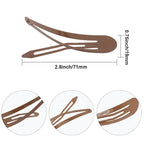 25 Pieces 2.8 Inch Large Snap Hair Clips No Slip Metal Clips Hair Barrettes for Women Hair Pins Hair Accessories Salon Supplies (Brown)