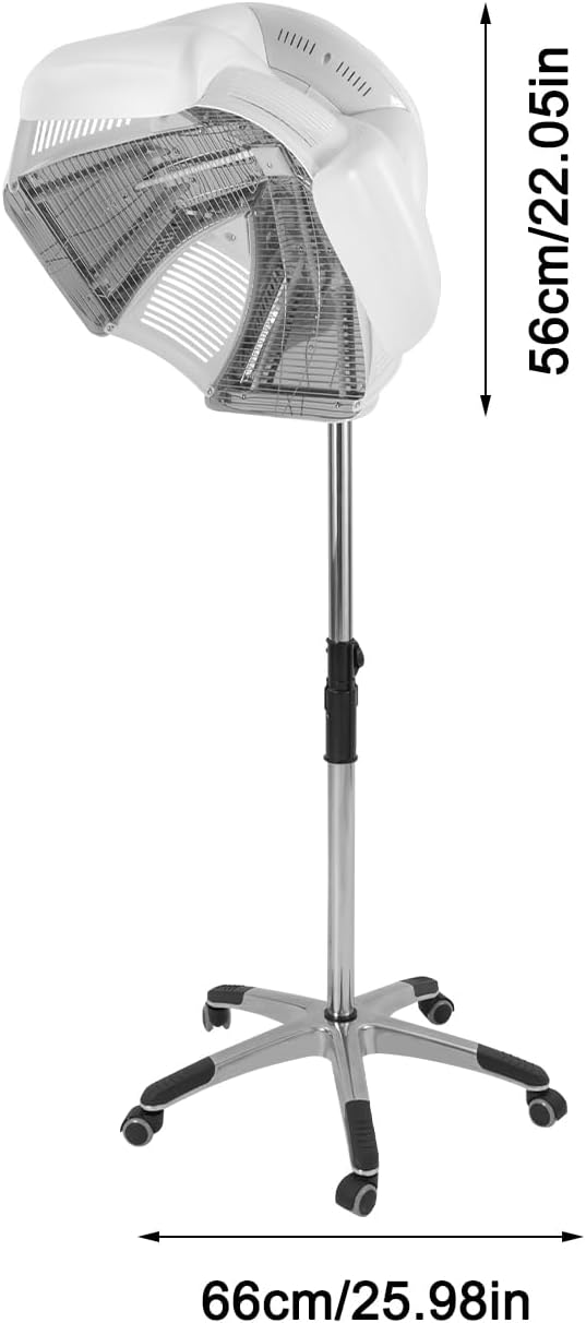 Hair Steamer Professional Hair Salon Steamer,Hairdressing Heater w/Timer,Hair Drying, Perming & Oil Treatments Machine w/Wheel, for Salon and Home Use