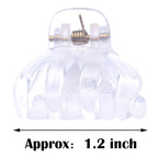 Cobahom 12 Pack Small Plastic 1.2 Inch No-Slip Mini Clips for Thin Hair Styling Accessories for Women and Girls (White)