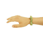Amelia Beauty, Lime Satin Small Scrunchies, 12-Pack – No Damage Hair Ties for Women, Gentle & Durable Hair Accessories, 2.5in x 0.5in