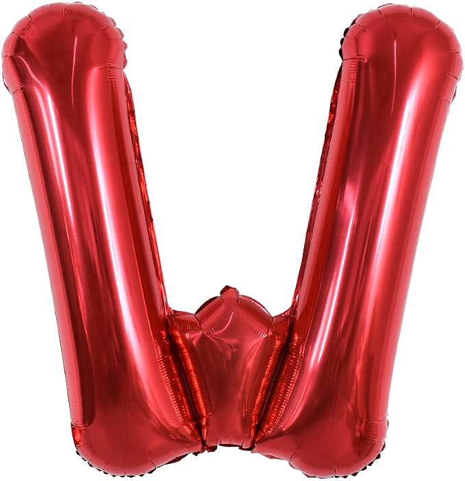 TONIFUL 40 Inch Large Bright Red Letter Balloons A-Z, Giant Jumbo Helium Foil by TONIFUL