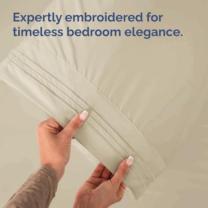 Queen Pillow Cases Set of 2 - Ultra Soft Hotel Quality Pillowcase Covers - Comfy, Cozy & Wrinkle Free - Shrinkage, Stain and Fade Resistant - Machine Washable Pillow Protectors - 2 Piece Set - Wheat