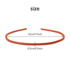 Lawie 12 Pack Colorful Plain Blank Frosted Slim Thin Plastic Headband With Teeth Skinny Wire Comb Hair band Elastic Hair Hoop Holder Tiara Crown Headpiece Craft DIY Accessories for Women Girls Adults