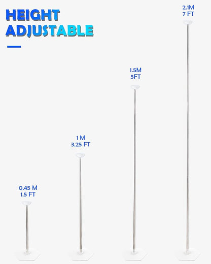 TekXYZ Telescoping Balloon Stand Set of 4, 1.5-7FT Adjustable Height | Sturdy & - Image 5