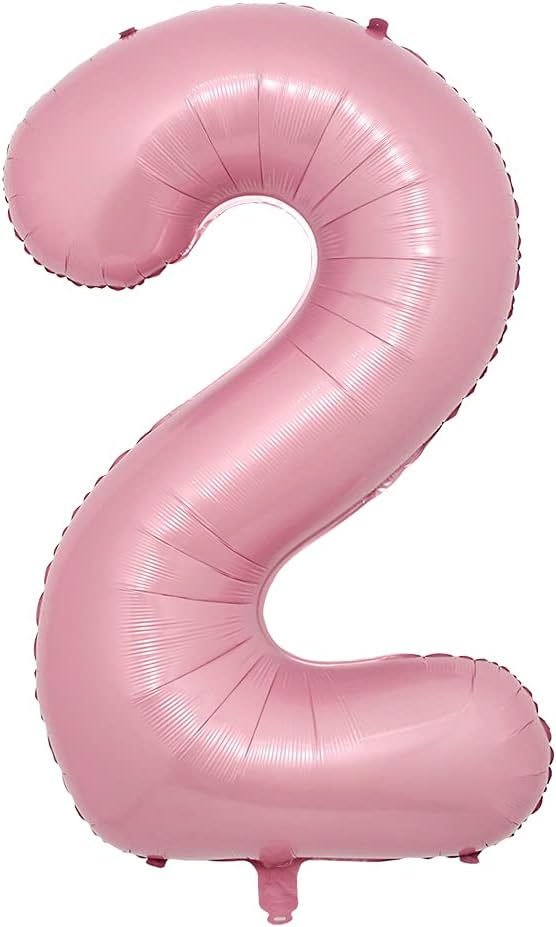 16 Inch Pink Foil Number Balloons Digital Globos Birthday Wedding Party by RUIANSI
