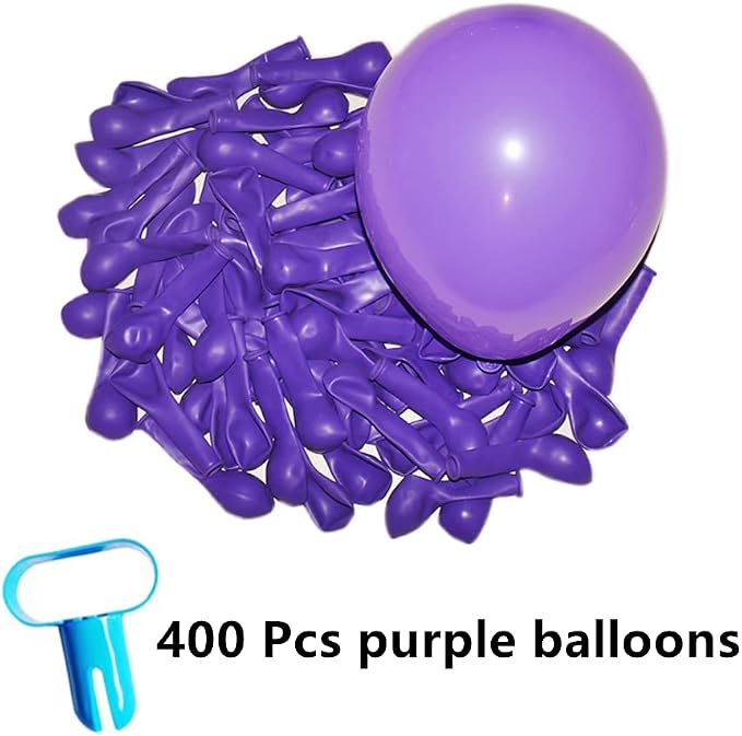 400 Pack Purple Balloons 5 Inch Purple Small Ballons Quality Latex Matte - Image 2