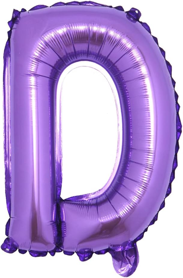16 inch Purple Alphabet Letter and Number Balloons Set Package, Aluminum by RUIANSI