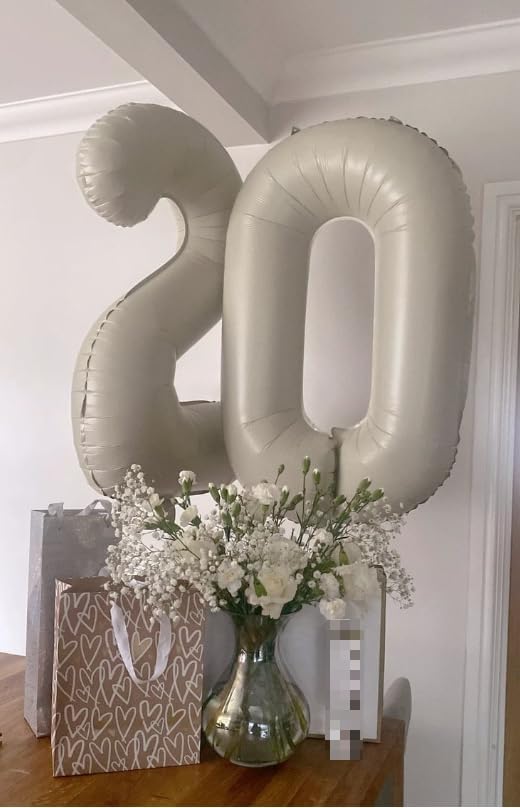 Cream White Number 0 Balloon 40 inch, Birthday Party Balloons Decorations | - Image 4