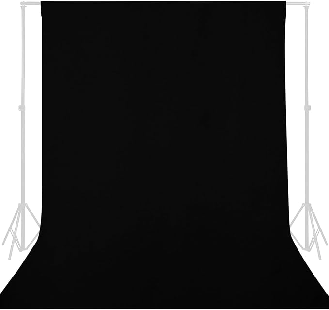 GFCC 10FTx12FT Black Backdrop Background by GFCC