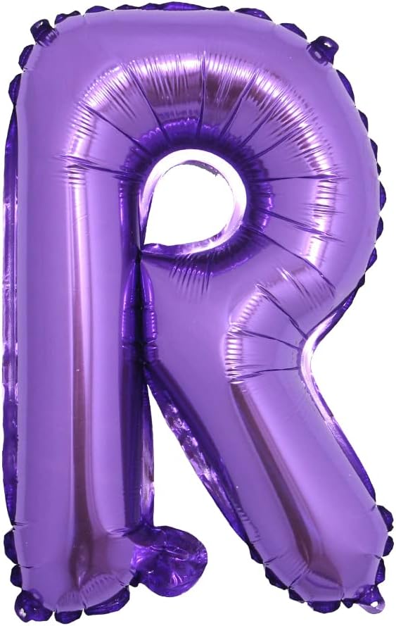 16 inch Purple Alphabet Letter and Number Balloons Set Package, Aluminum by RUIANSI