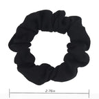 Pack of 12 Cotton Hair Scrunchies Single Jersey Solid Color Ponytail Holders Hair Ties for Girl (Light Blue)
