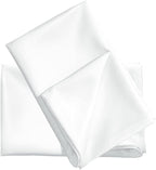 uxcell 2 Pack Silk Satin Pillowcase for Hair and Skin, Cool, Silky, Soft Breathable Pillow Cases King Size 20x36 Inch Sateen Pillowcase Snow White with Envelope Closure