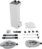 Nano Hair Steamer with 2 Vaporizing Caps, Professional Micro Mist Hair Processor with Rolling Wheels, 650W 110V Nano Hair Steamers Machine, Multifunctional Hair Steamer for Home Barber Shop (White)