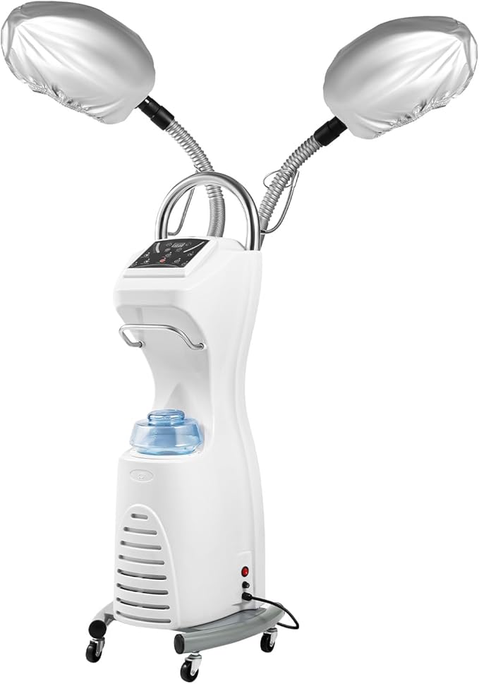 7 in 1 Professional Salon Hair Steamer Dryer 110V Stand Hair Dryer Hooded Treatment Perming Machine with Rolling Base, Floor Hooded Treatment Perming Machine
