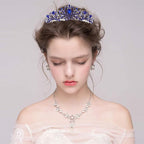 Didder Tiaras for Women, Dark Blue Crystal Crowns for Women Princess Crown Tiaras and Crowns for Women Girls Women's Headbands Halloween Christmas Bridal Wedding Prom Birthday Party Gift