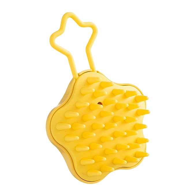 Silicone Scalp Massage Hair Washing Brush Wet and Dry Shampoo Brush Body Scrubber Bath Head Massage Brush