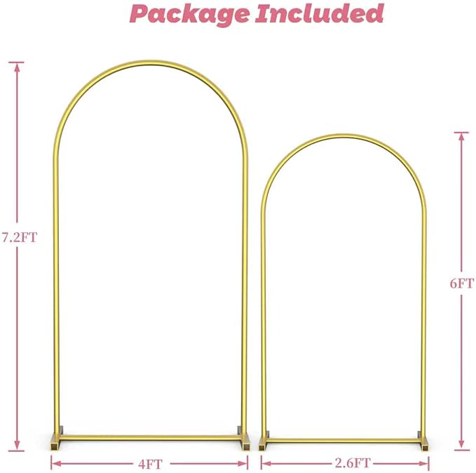 Arch Backdrop Stand Set of 2, Birthday Party, Baby Shower, Graduation, Floral - Image 3