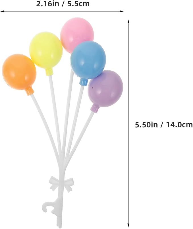 Miniature Dollhouse Balloon Decorations 8Pcs Round and Heart-Shaped Balloons - Image 2