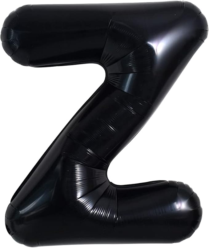 TONIFUL 40 Inch Large Black Z Letter Balloon by TONIFUL