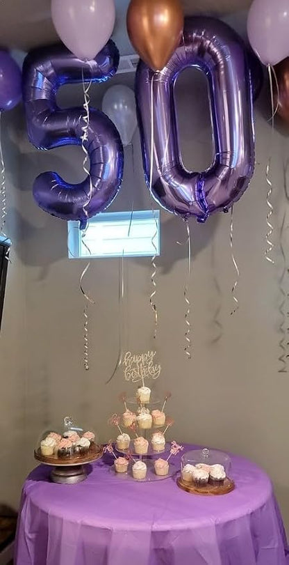 Purple Number 5 Balloon 40 inch, Balloon numbers party supplies, deco photo - Image 9