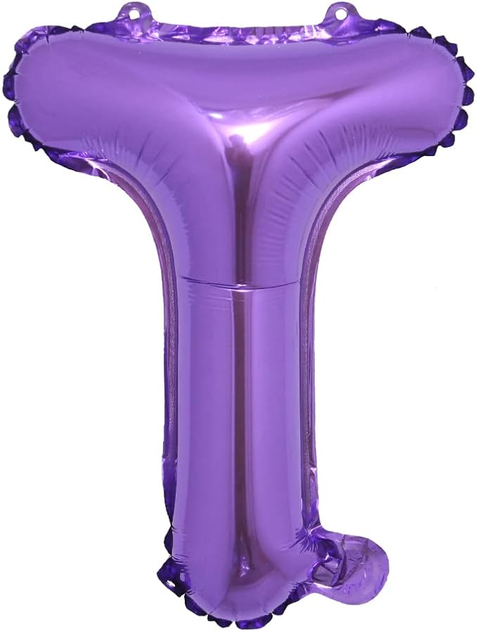16 inch Purple Alphabet Letter and Number Balloons Set Package, Aluminum by RUIANSI