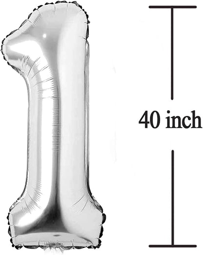 Silver 13 Number Balloons Big Giant Jumbo Large Number 13 Foil Mylar Balloons - Image 2