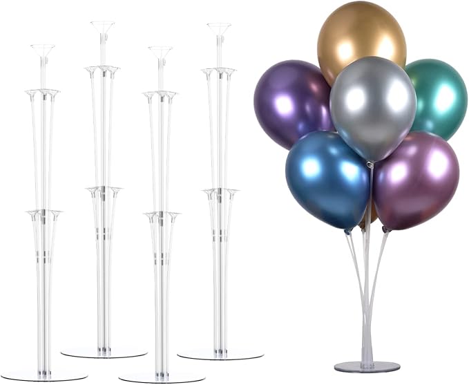 LANGXUN 4 Pack 28" Height Table Balloon Stand Kit by LANGXUN