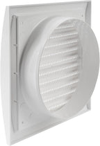 Repa Market 6 Inch White Dryer Vent Hood/Duct Cover for Walls or Ceiling/ABS Plastic Louvered Air Grille with Built-in Mesh Screen/Exhaust and Dryer Vent Covers for Indoor & Outdoor Use