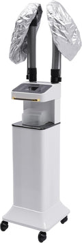 Professional Nano Hair Steamer, 110V 650W Multifunctional Hair Dyeing Machine, Nano Hair Steamer, 2 Steam Caps Hair Oil Machine with Rolling Wheels