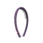 SHE'S FREE STYLE JUST FOR YOU Upgraded Classic Thin Headbands for Women, Non-Slip Polyester & Plastic Hair Bands with Teeth for Strong Hold Grip, Durable Hair Accessories (Coffee Brown-F2, Upgrade)