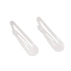 Dofash 5CM/2IN White Snap hair Clips Metal Hair Grips Hair Accessories For Women 12PCS (White)