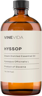 VINEVIDA Hyssop Essential Oil 16 oz - Undiluted, DIY Candle Scents, Bulk for Soap Making