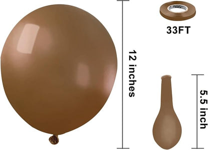 KBZVNAF Brown Latex Party Balloons 50 Pack 12 inch | Light Brown Helium Balloons - Image 2