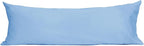 Sunflower Body Pillowcase 100% Cotton Long Pillow Cover/Case Envelope Closure 1 Pack, 21×54 inches Placid Blue, Soft and Breathable