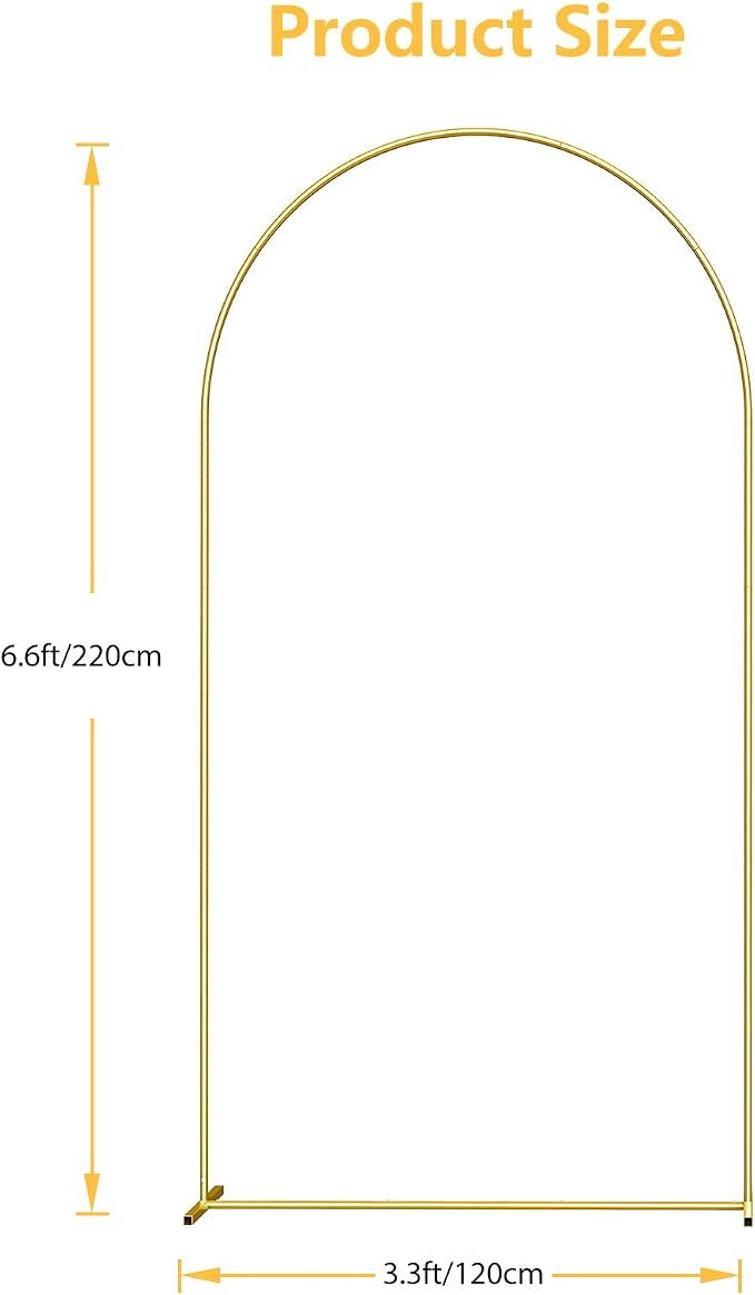 6.6FT Metal Arch Backdrop Stand, Balloon Arches Backdrop Stand - Image 5