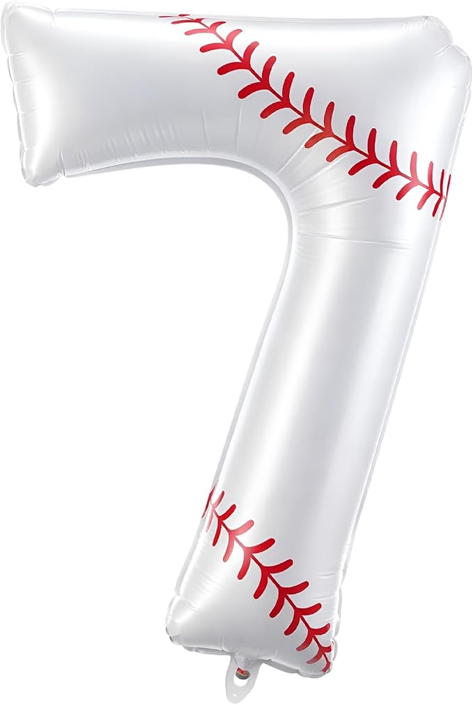Jenaai Baseball Number 7 Balloons 40 Inch Baseball Theme Birthday Party by Jenaai