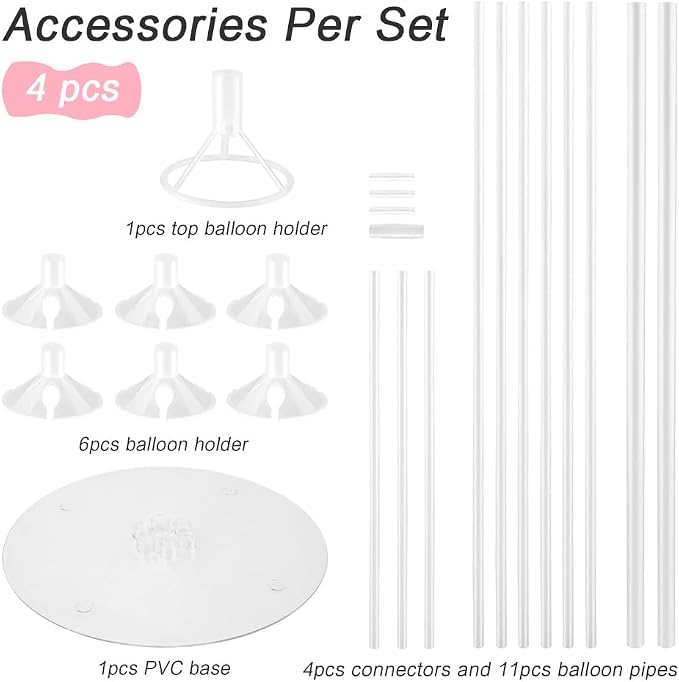 4 Sets Balloon Stand Kit Balloon Arch Kit - Image 2