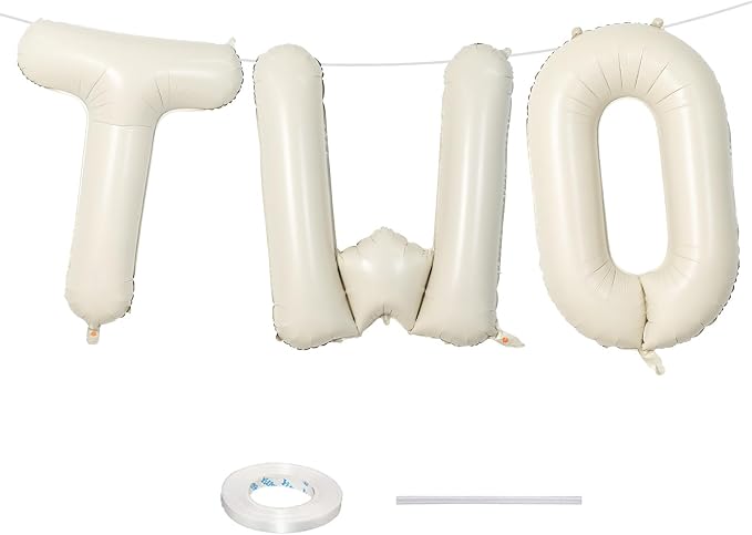 40 Inch Beige Letter Balloon, Cream White Sand Alphabet by Lingqiang